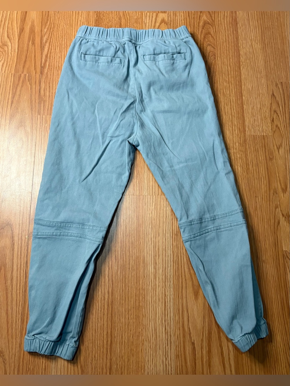 Kids Broken Threads Light Blue Jogger Pants with Drawstring Waist - Picture 6 of 6
